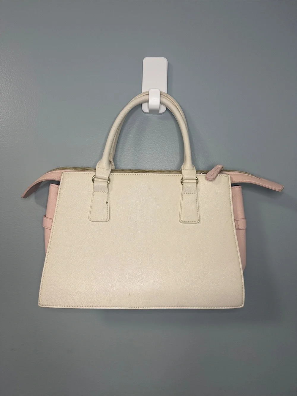 Betsey Johnson Women’s Pink/Ivory Unbeweavable Bow Satchel Purse